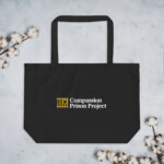 Compassion Prison Project Large Black organic tote bag